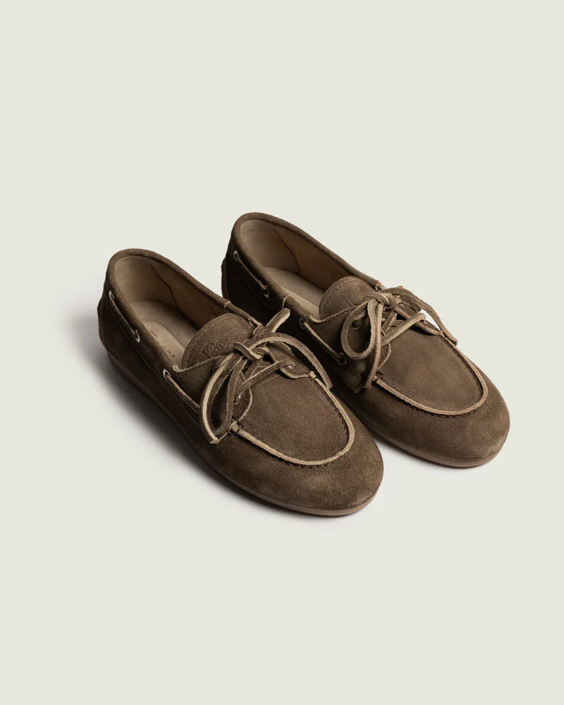 POSA BOAT LOAFER SUEDE DARK BROWN - S. LABELS