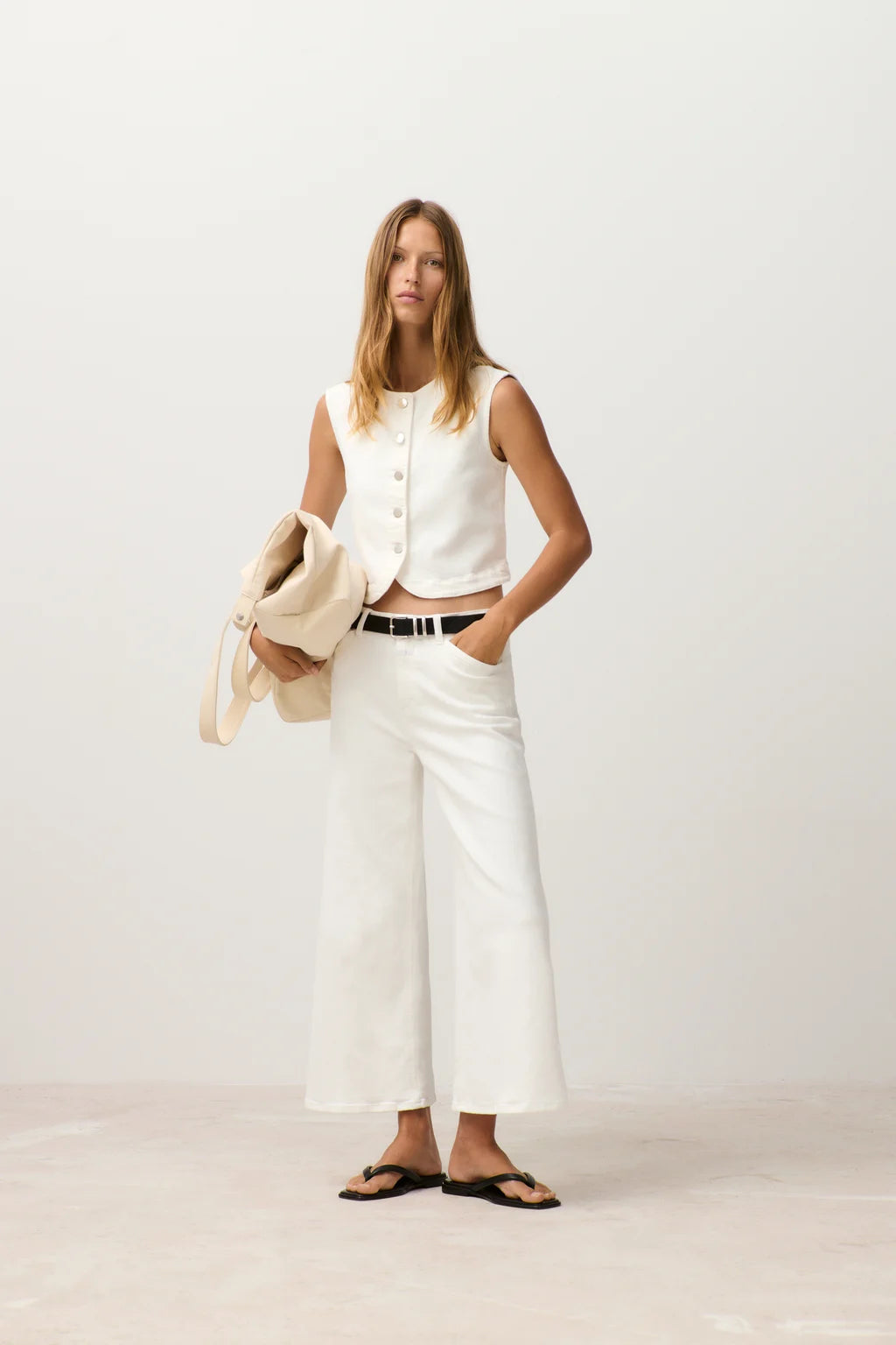 CLOSED WERA WIDE CROPPED JEANS WHITE - S. LABELS