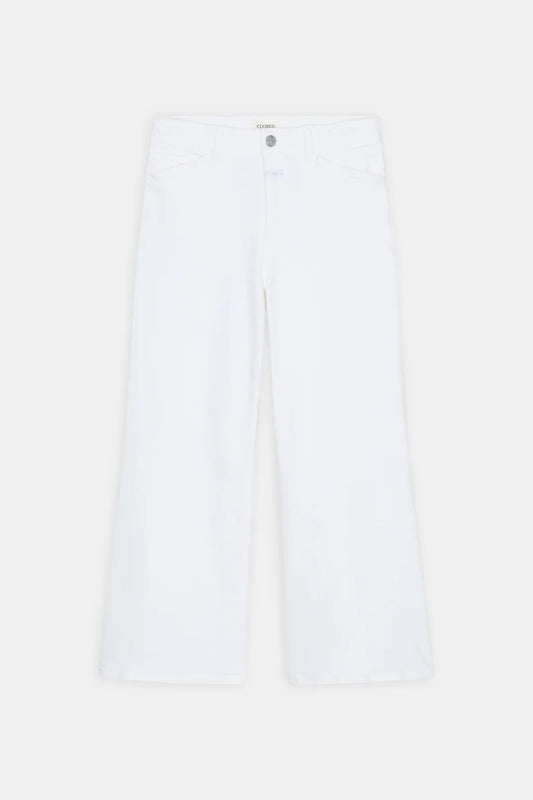 CLOSED WERA WIDE CROPPED JEANS WHITE