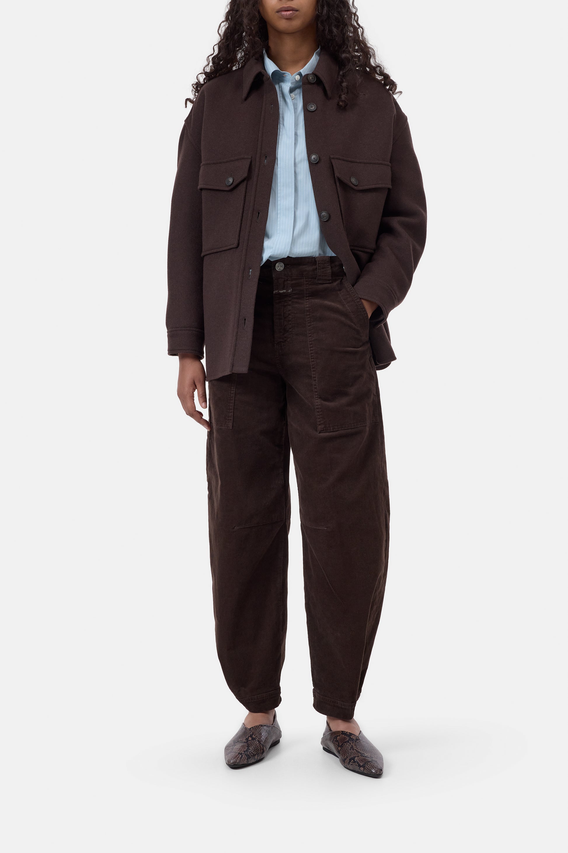 CLOSED RHANNON CORDUROY MAHAGONY BROWN - S. LABELS