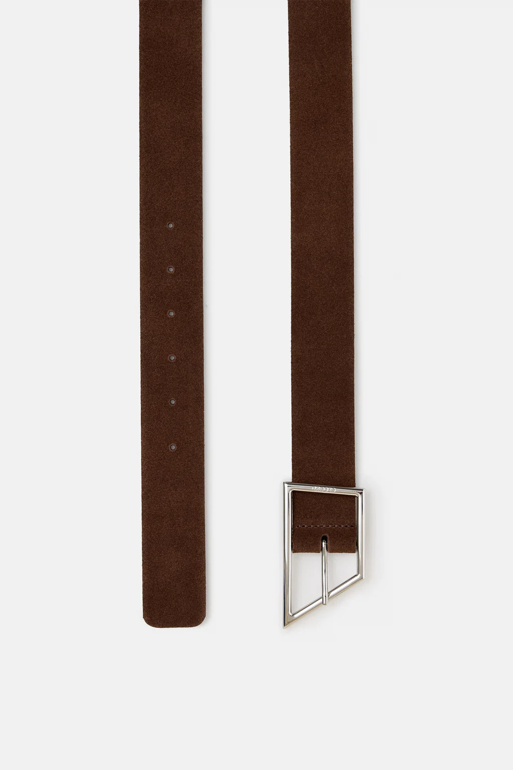 CLOSED LEATHER BELT BROWN