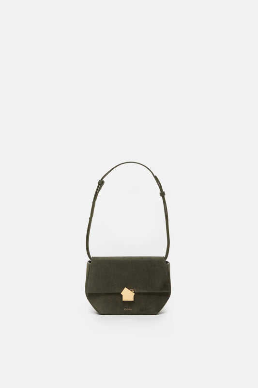 CLOSED BAG ONE SMALL SUEDE GREEN
