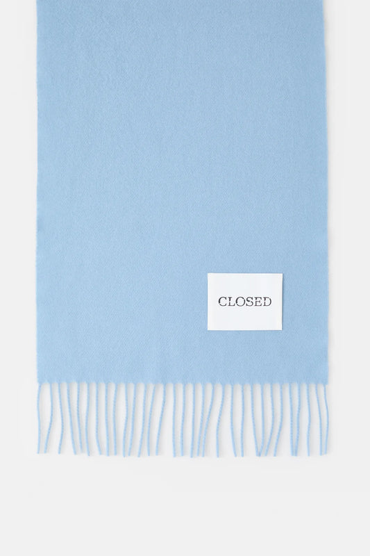 CLOSED SCARF WOOL POWDER BLUE