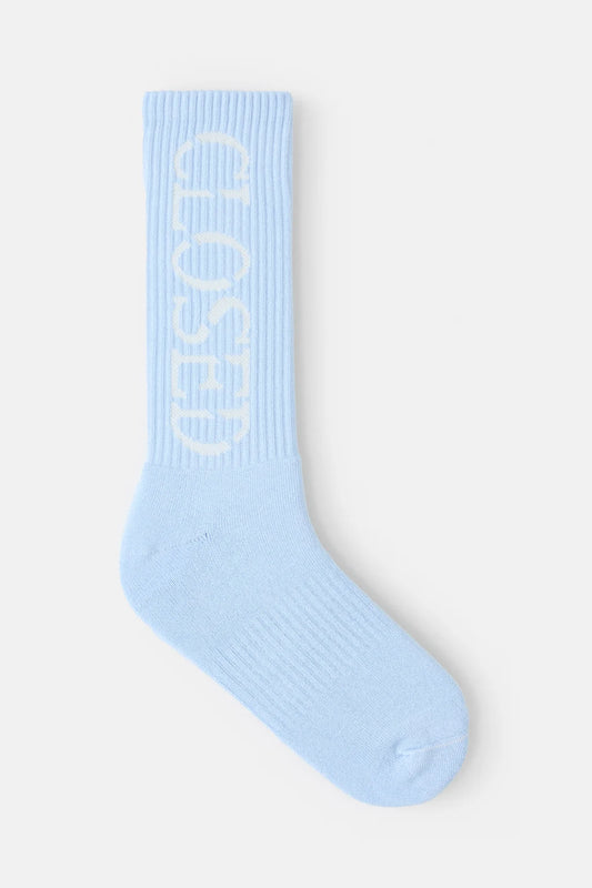 CLOSED LOGO SOKKEN BLUE