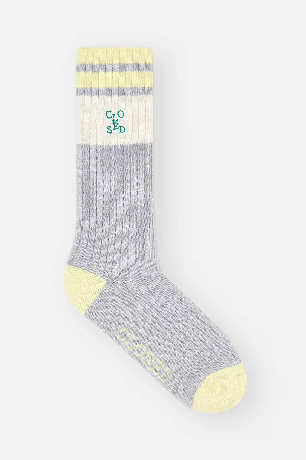 CLOSED RIBBED SOCKS YELLOW