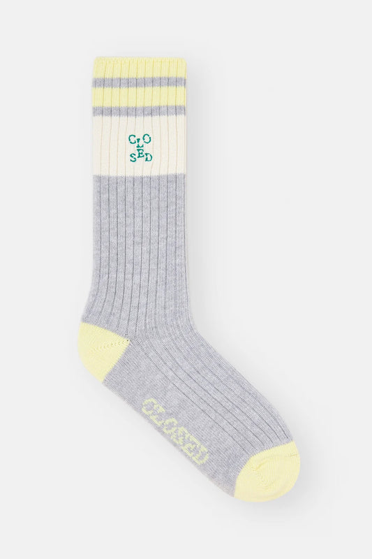 CLOSED RIBBED SOCKS YELLOW