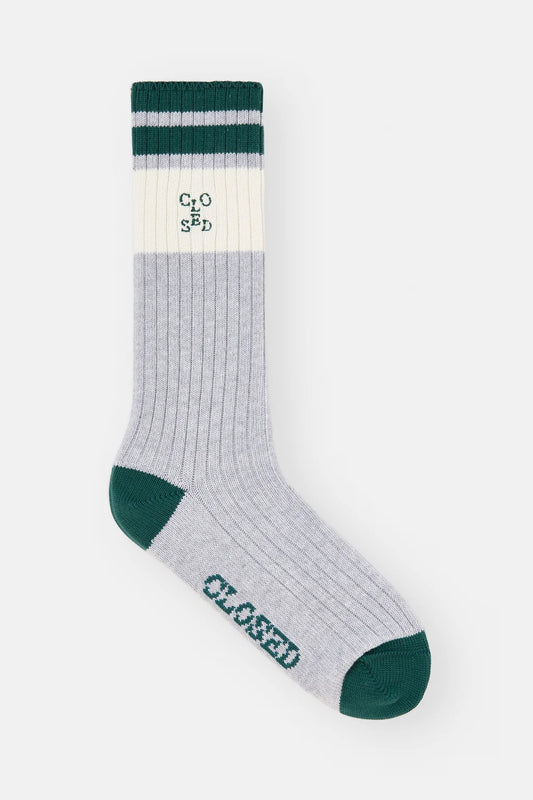 CLOSED RIBBED SOCKS GREEN