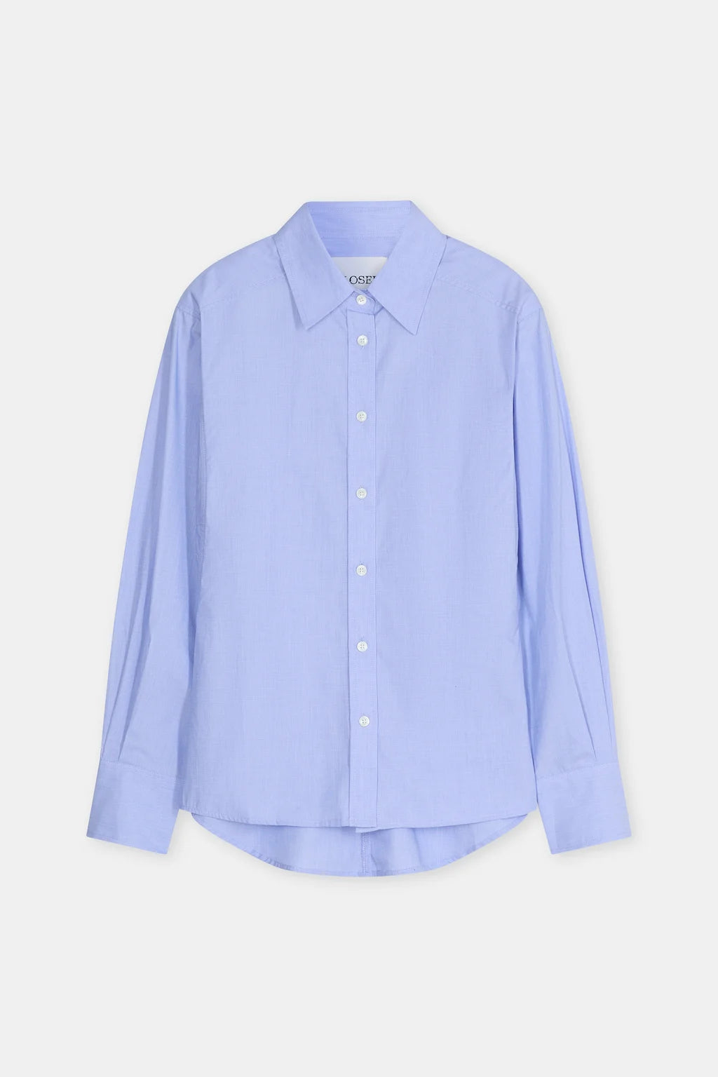 CLOSED WAISTED COTTON BLOUSE BLUE