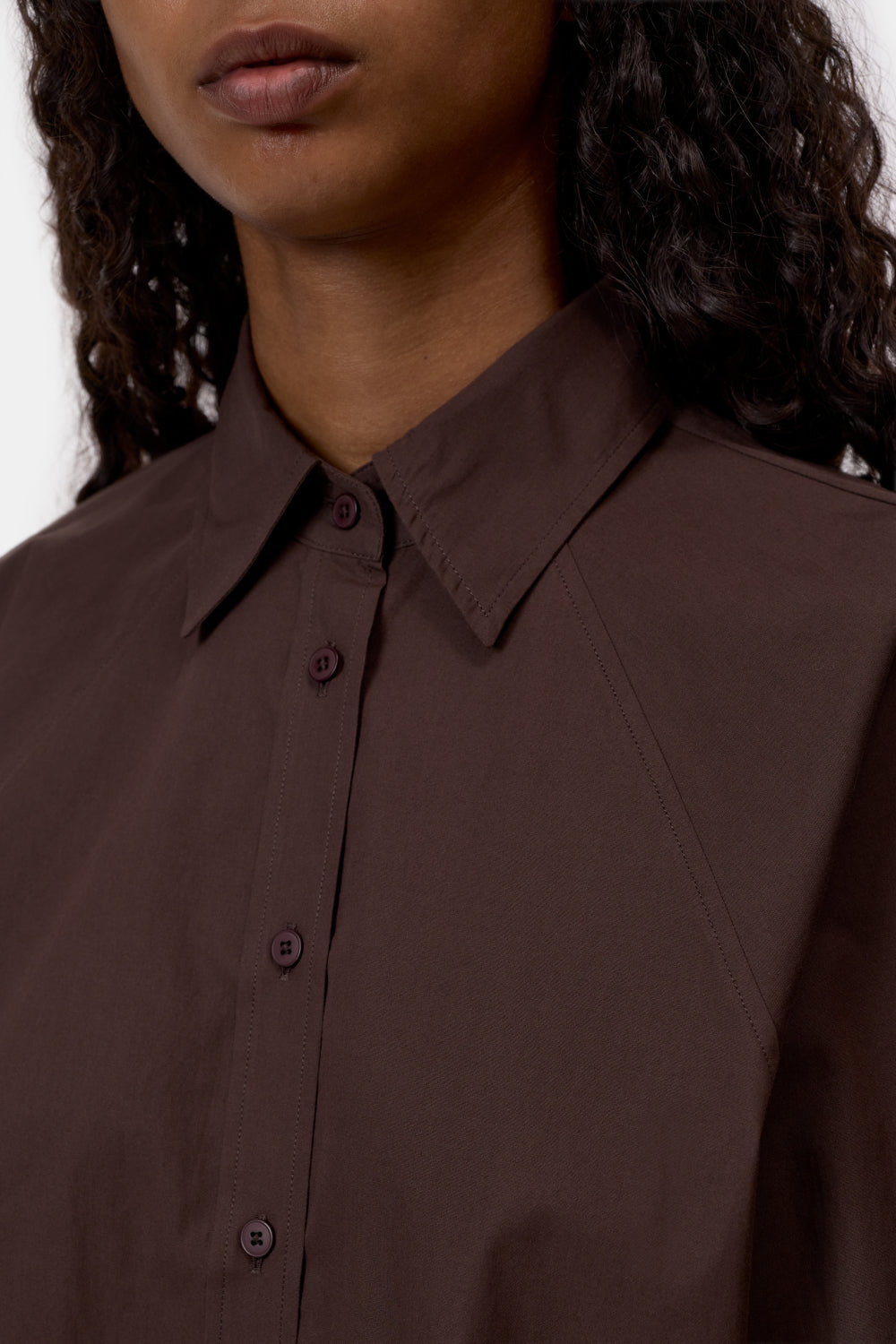 CLOSED RAGLAN BLOUSE ORGANIC COTTON POPPLIN