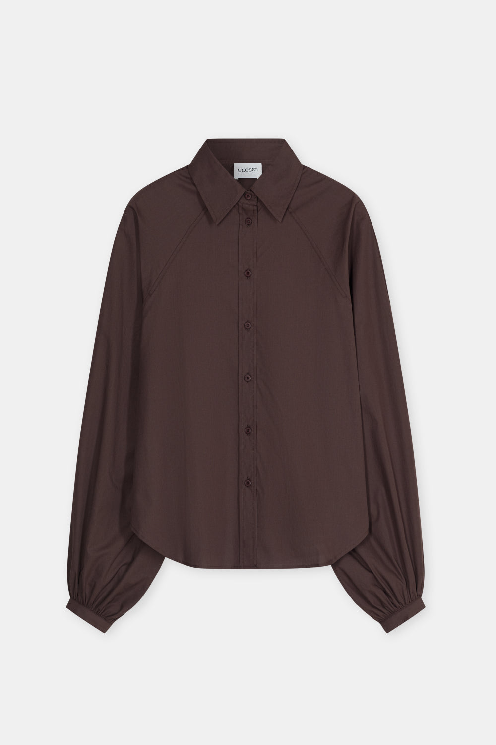 CLOSED RAGLAN BLOUSE ORGANIC COTTON POPPLIN