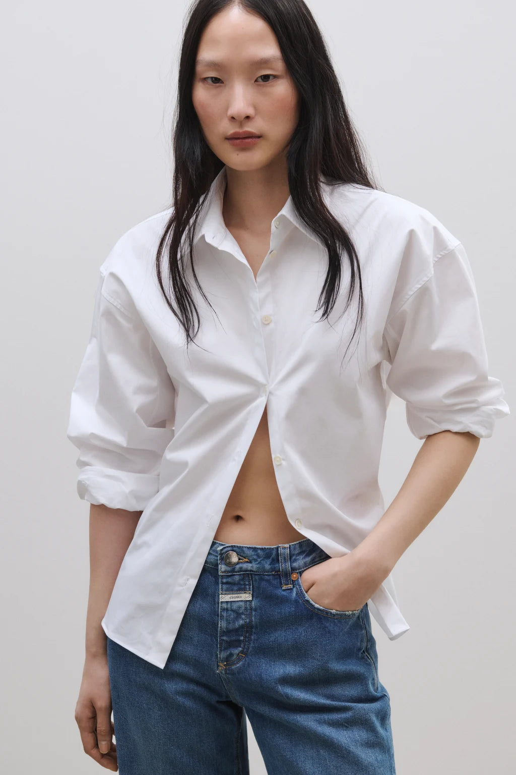 CLOSED COTTON POPLIN BLOUSE WHITE