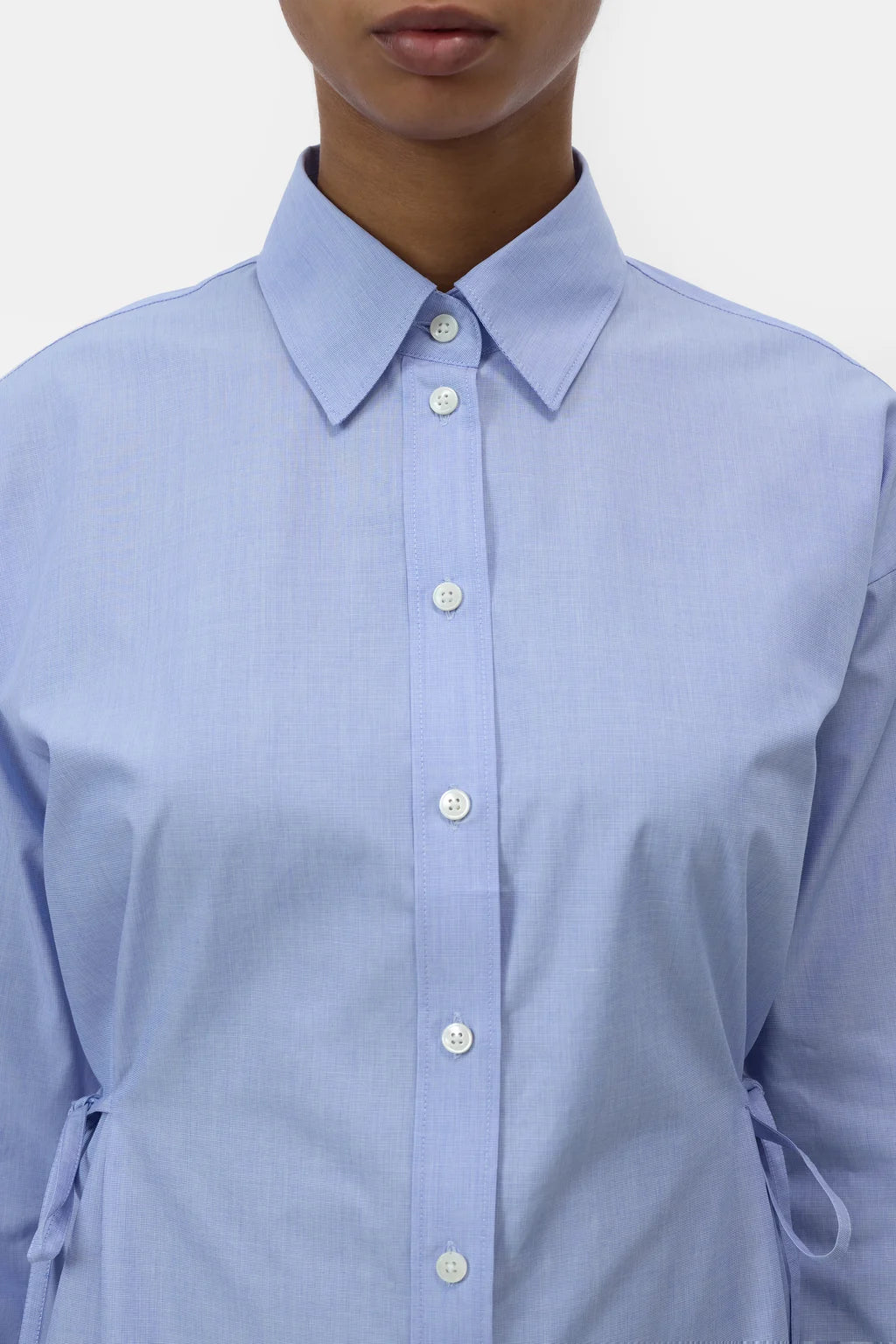 CLOSED BLOUSE VETERSLUITING BLAUW - S. LABELS
