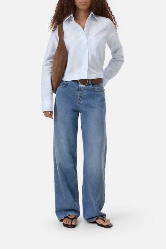 CLOSED CROPPED CLASSIC SHIRT STRIPED