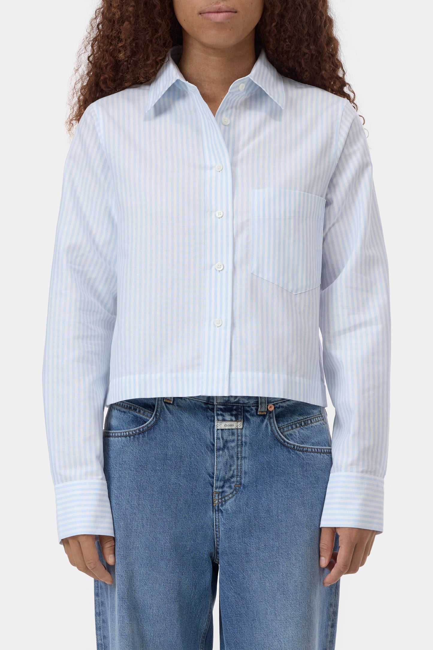 CLOSED CROPPED CLASSIC SHIRT STRIPED