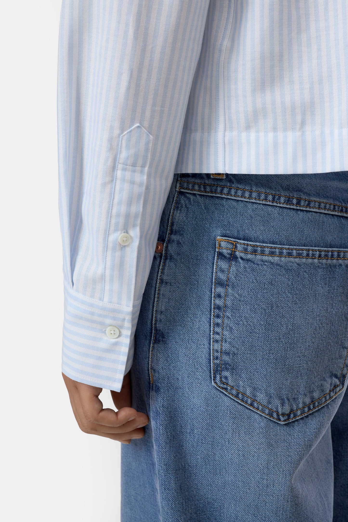 CLOSED CROPPED CLASSIC SHIRT STRIPED