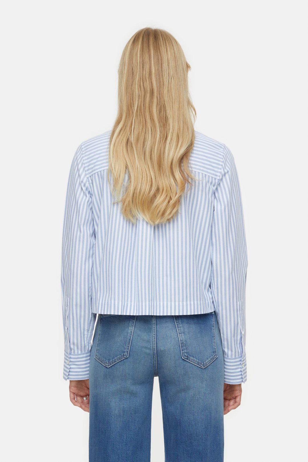 CLOSED CROPPED STRIPED BLOUSE BLUE