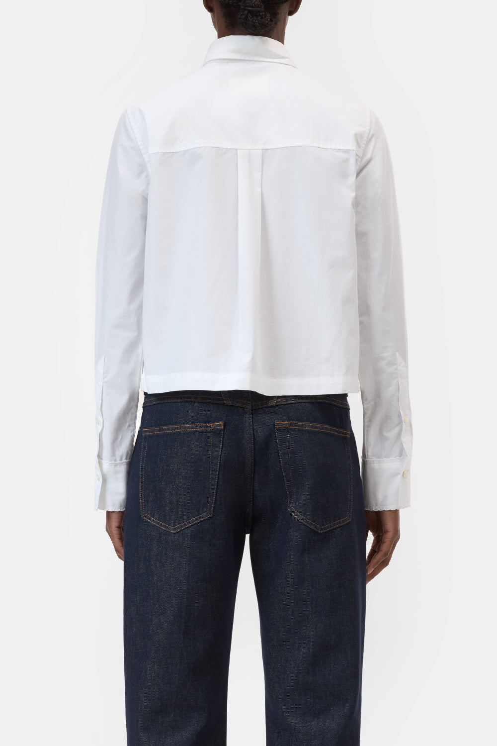 CLOSED LACE DETAIL CROPPED SHIRT WHITE - S. LABELS