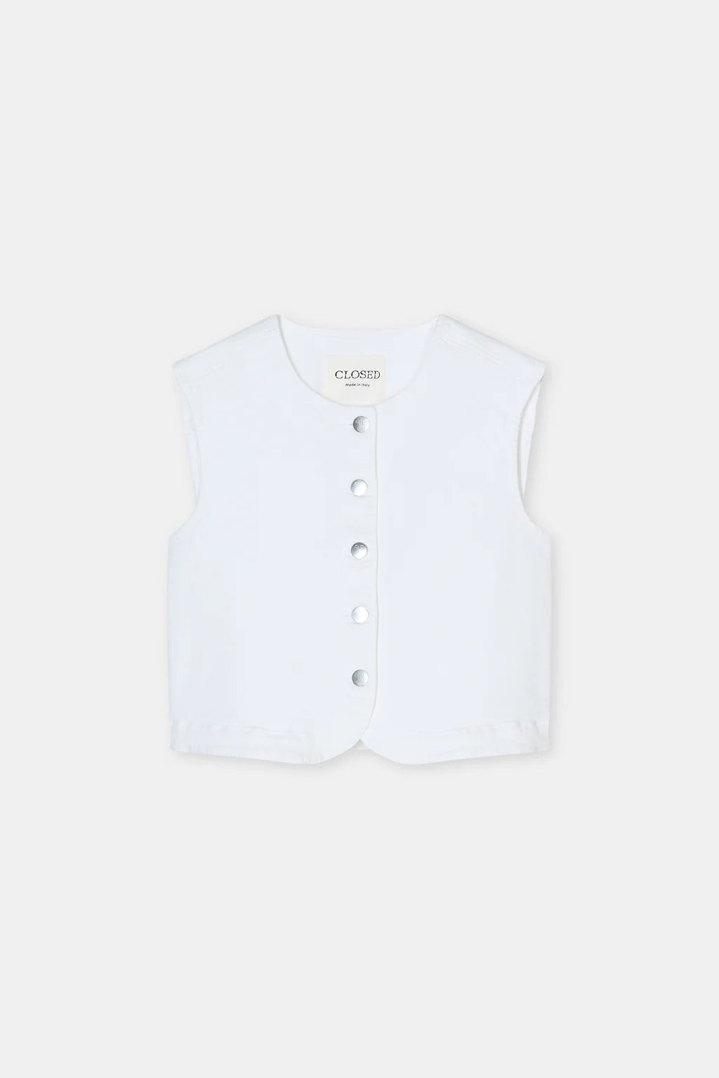 CLOSED DENIM VEST MOUWLOOS WIT - S. LABELS