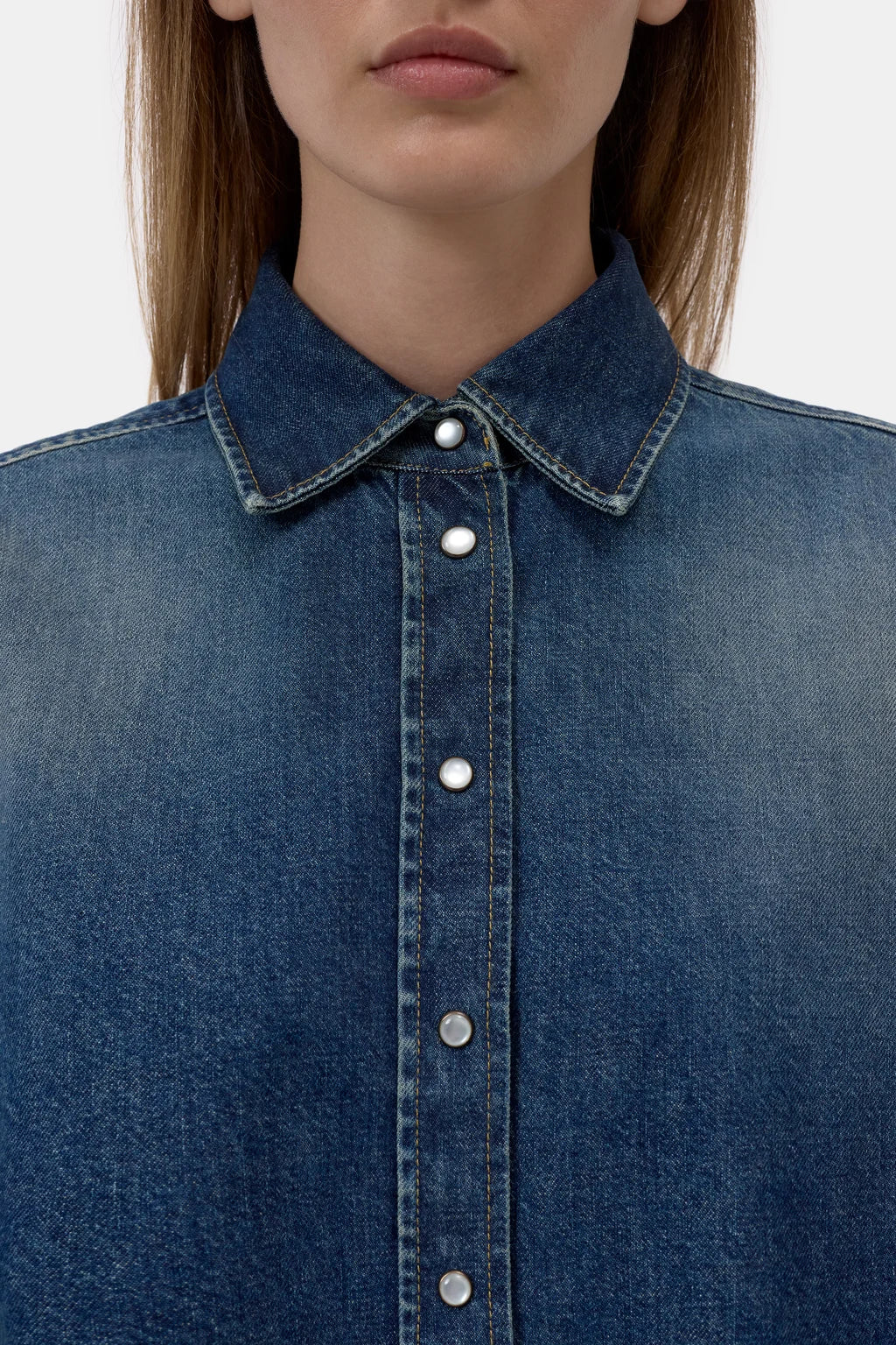 CLOSED DENIM BLOUSE DARK BLUE