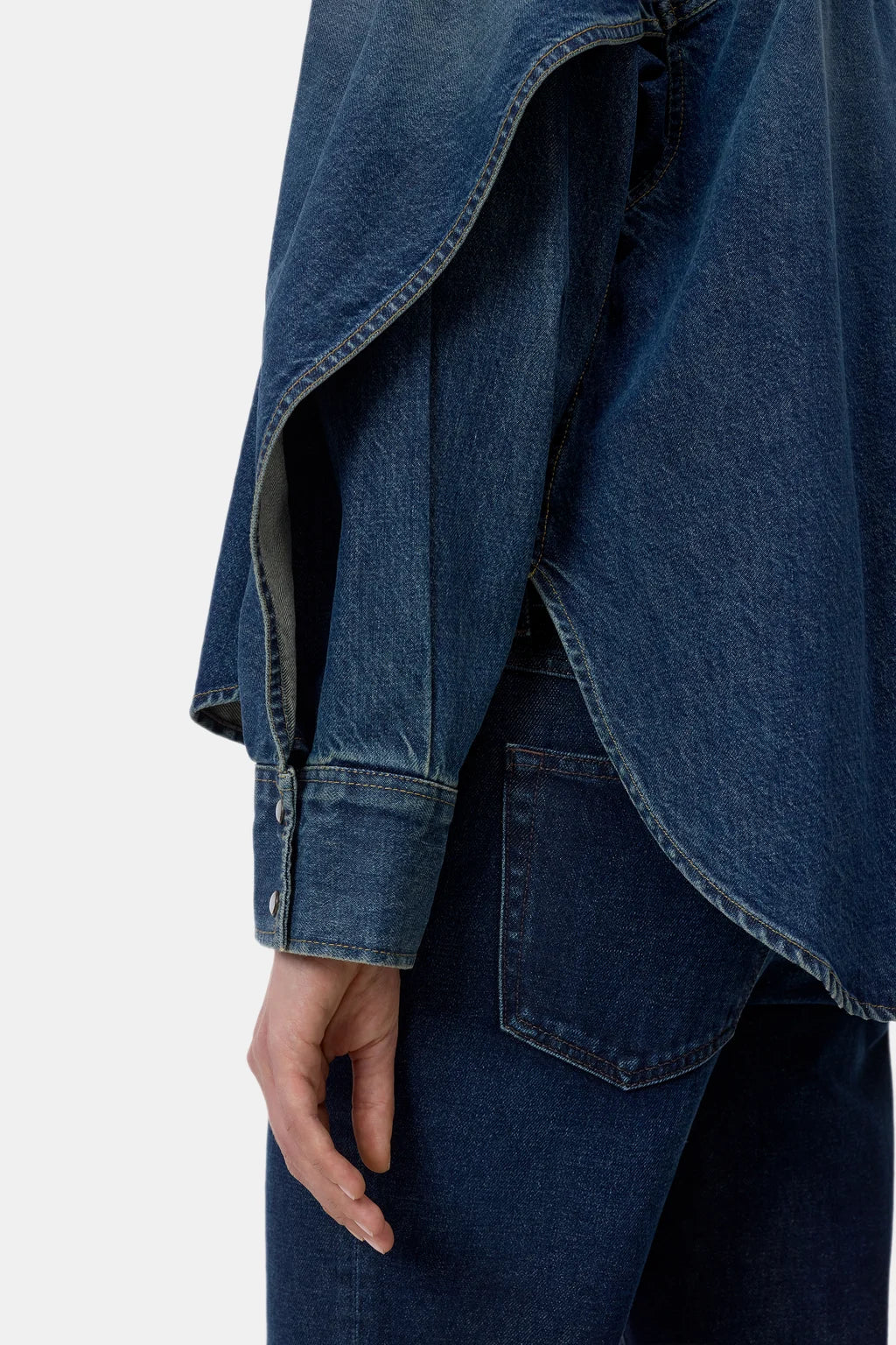 CLOSED DENIM BLOUSE DARK BLUE