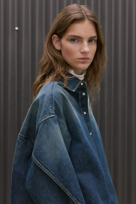 CLOSED DENIM BLOUSE DARK BLUE
