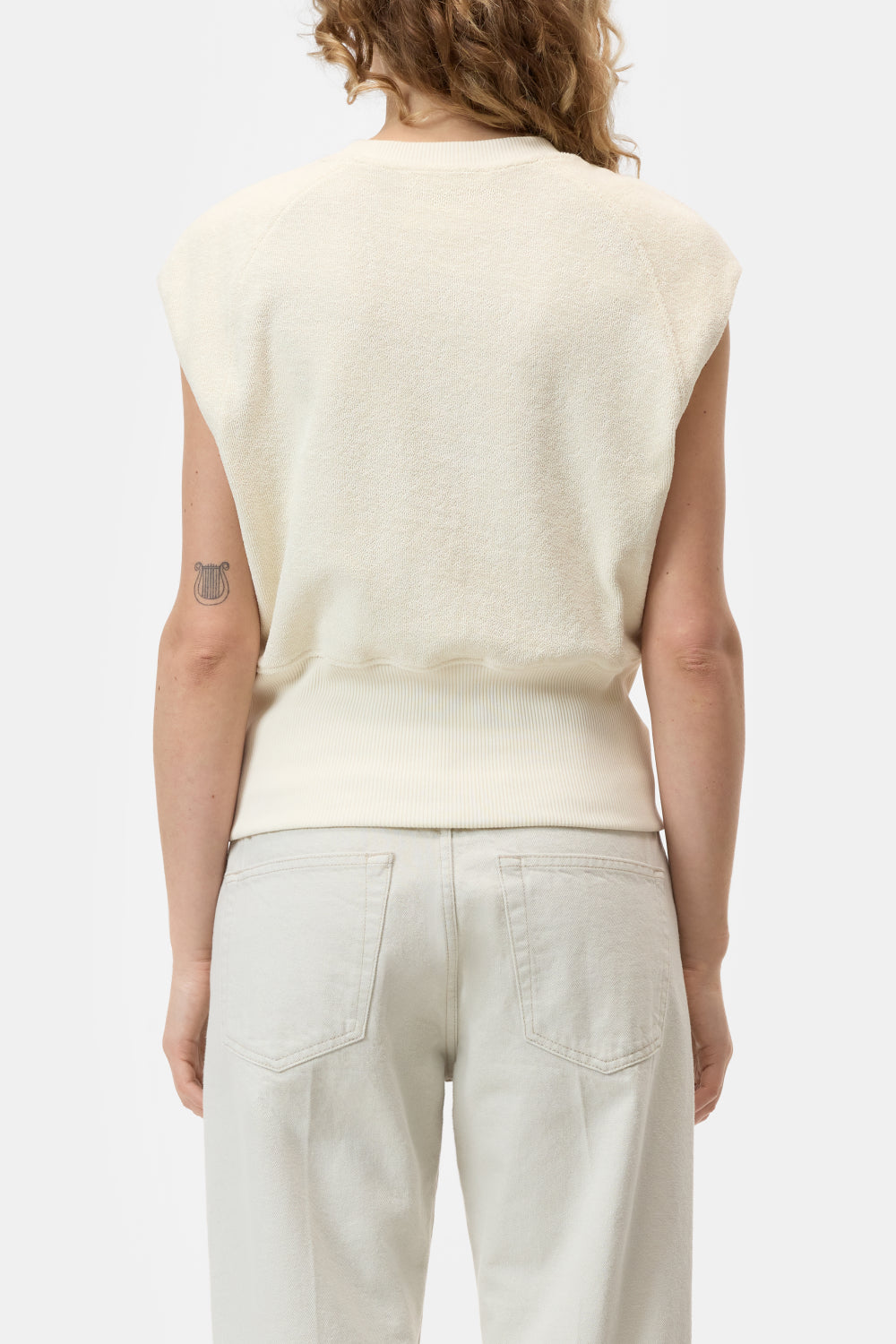 CLOSED FRENCH TERRY SWEATER MOUWLOOS CREAM - S. LABELS