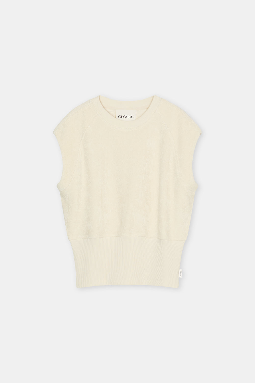 CLOSED FRENCH TERRY SWEATER MOUWLOOS CREAM - S. LABELS
