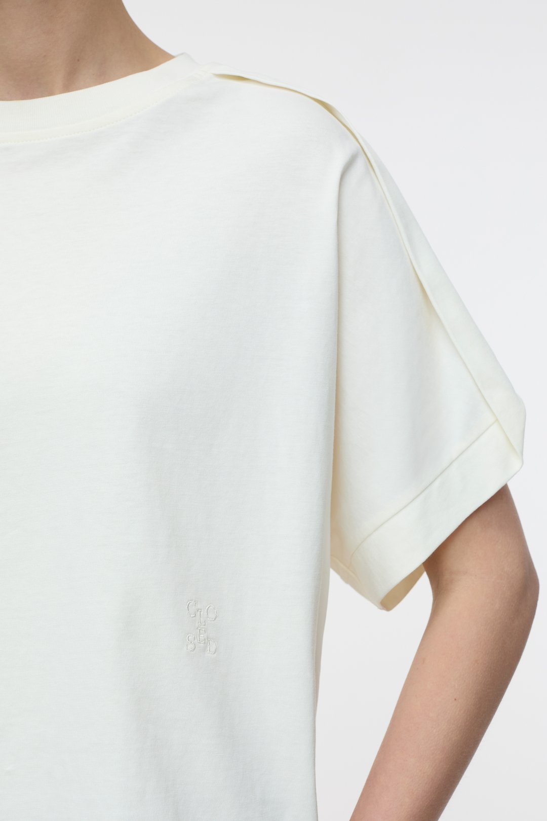 CLOSED CROPPED T-SHIRT IVORY