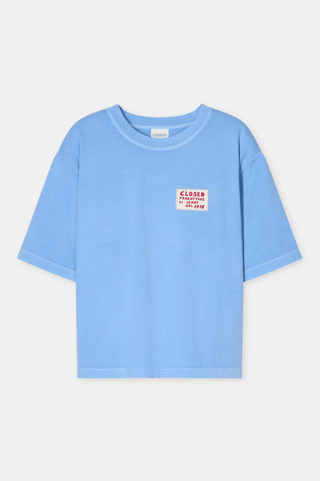 CLOSED BOXY TEE MET BADGE SKY BLUE - S. LABELS