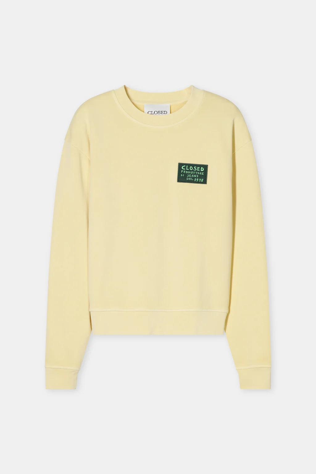 CLOSED SWEATER MET BADGE SOFT LEMON - S. LABELS