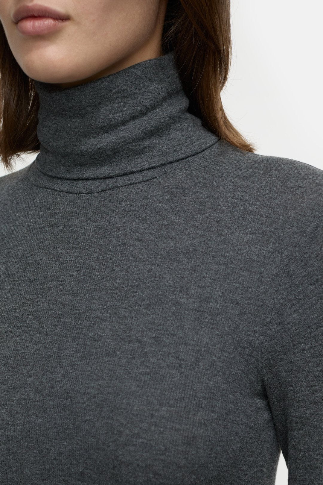 CLOSED WOOL BLEND TURTLENECK GREY