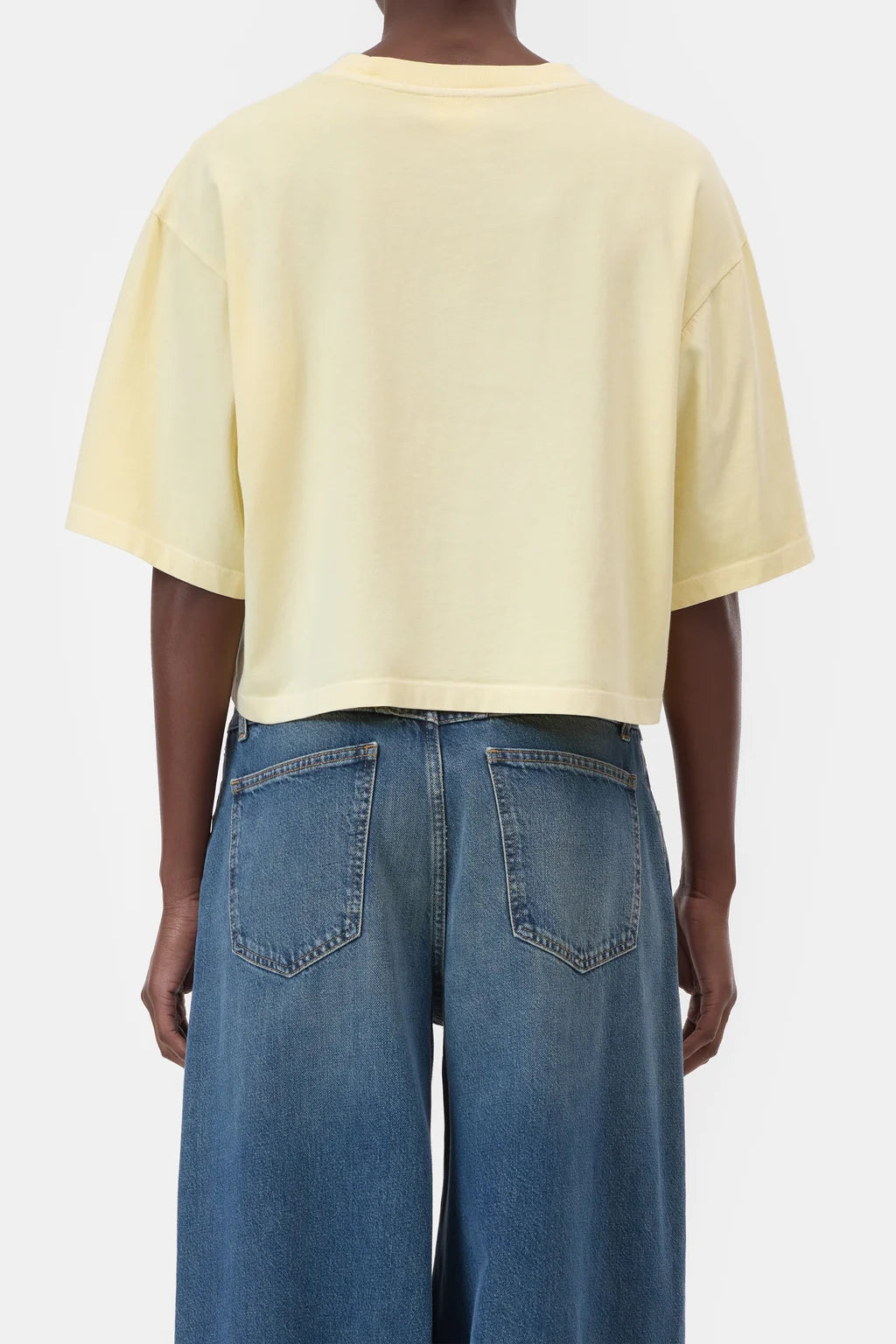 CLOSED BOXY TEE MET OPDRUK SOFT LEMON - S. LABELS