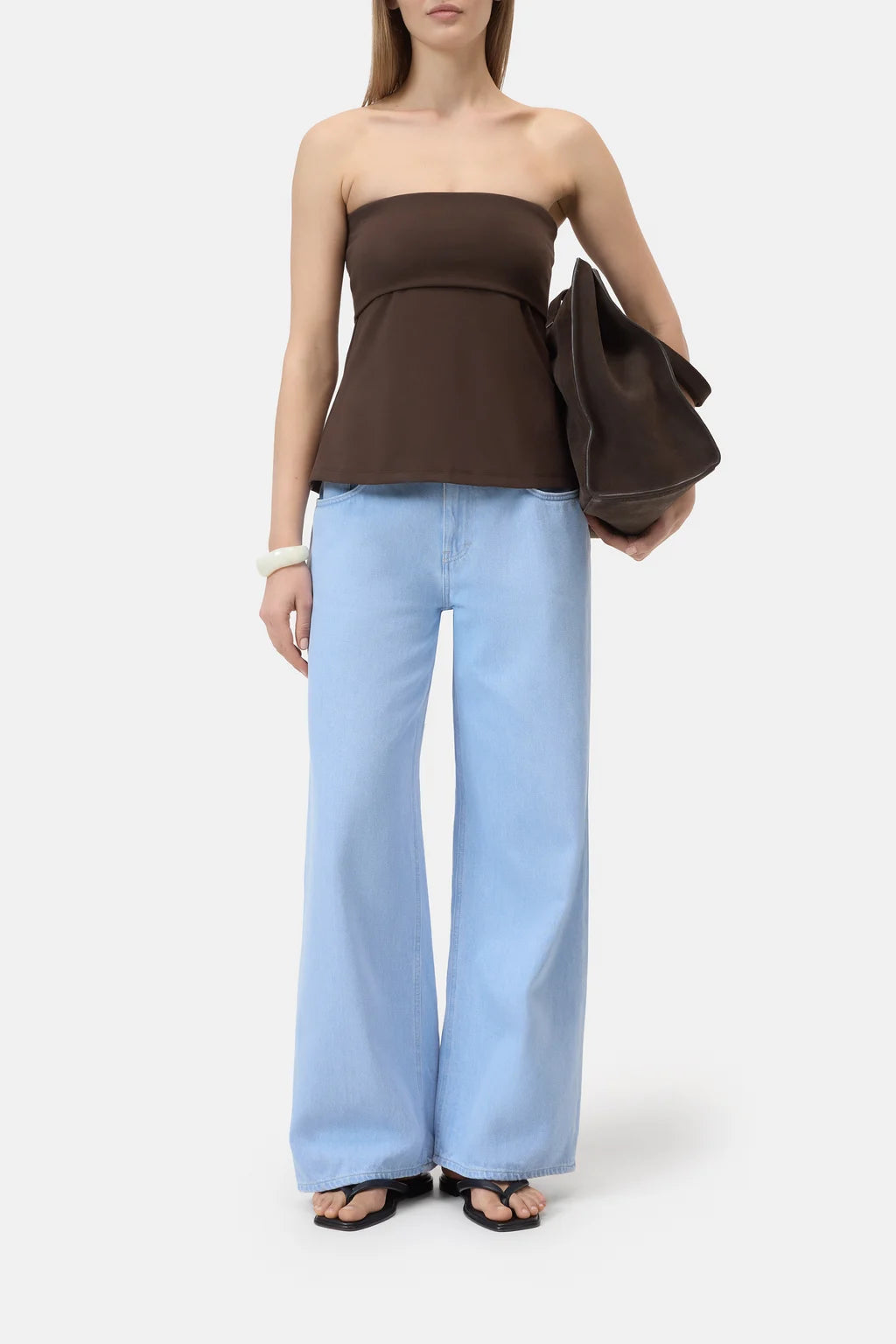 CLOSED STRAPLESS PEPLUM TOP BRUIN - S. LABELS