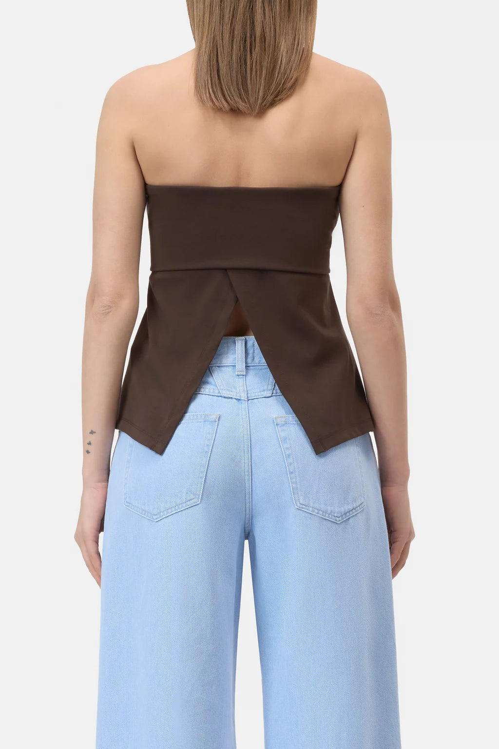 CLOSED STRAPLESS PEPLUM TOP BRUIN - S. LABELS