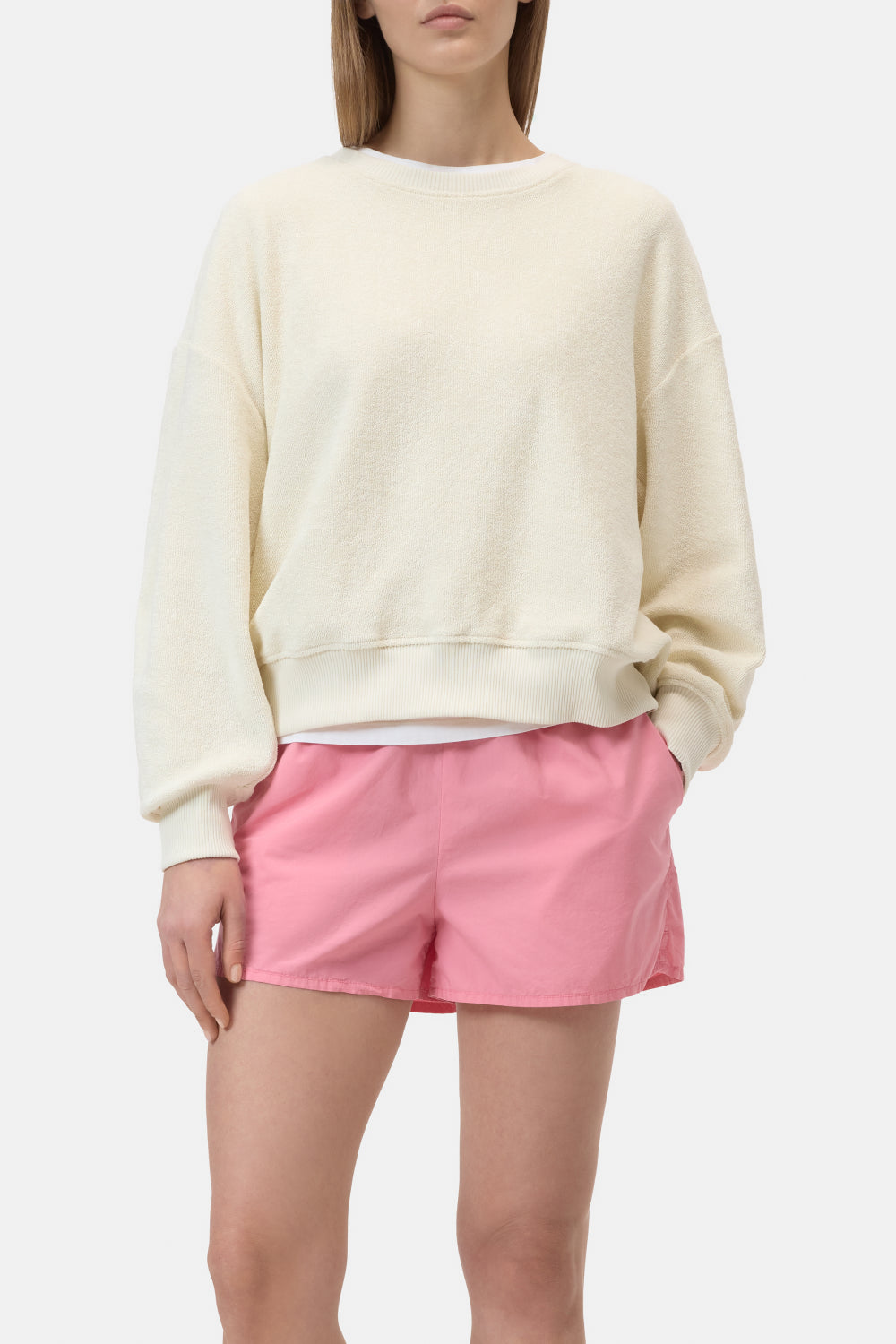 CLOSED FRENCH TERRY SWEATER CREAM - S. LABELS