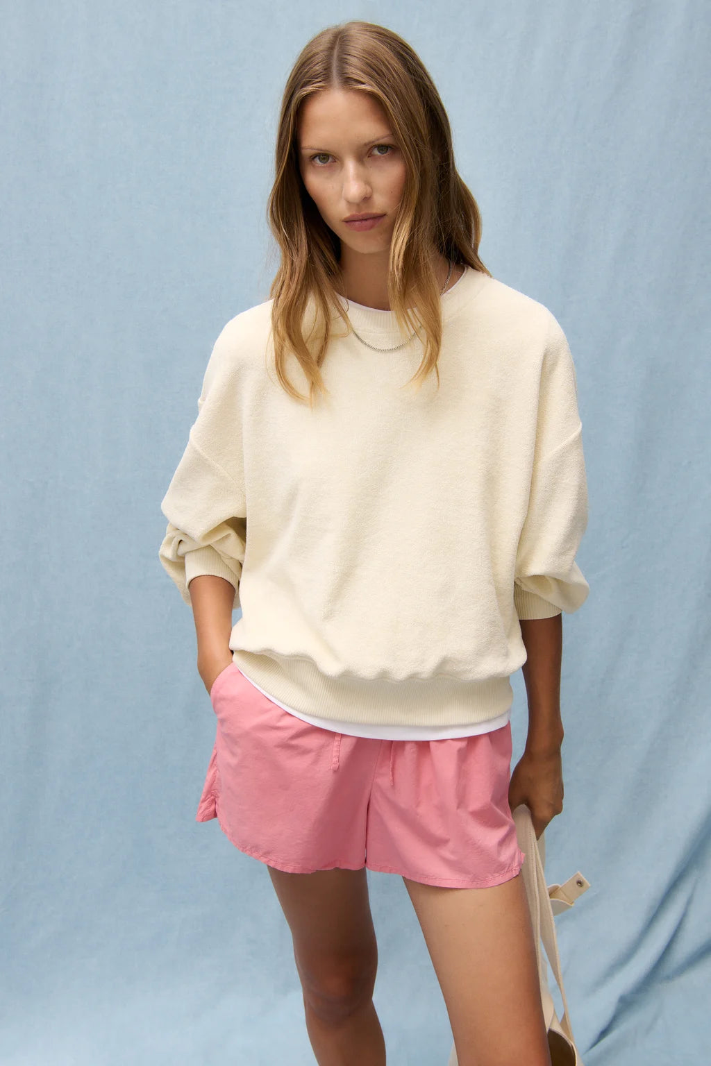 CLOSED FRENCH TERRY SWEATER CREAM - S. LABELS