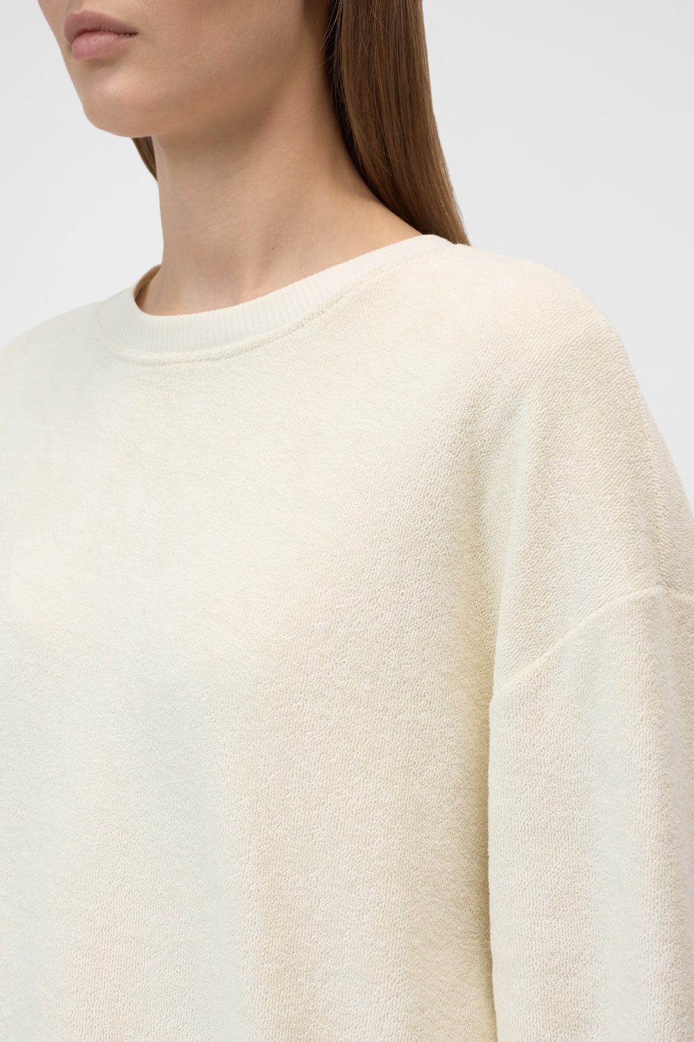 CLOSED FRENCH TERRY SWEATER CREAM - S. LABELS