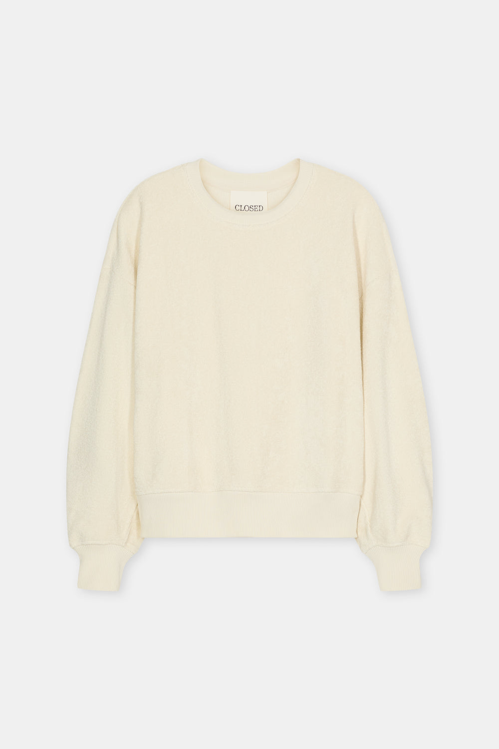 CLOSED FRENCH TERRY SWEATER CREAM - S. LABELS