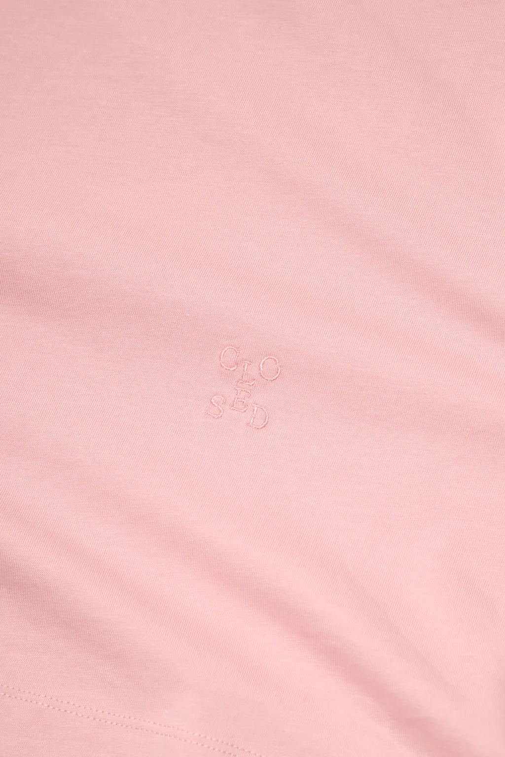 CLOSED COTTON TEE POWDER PINK