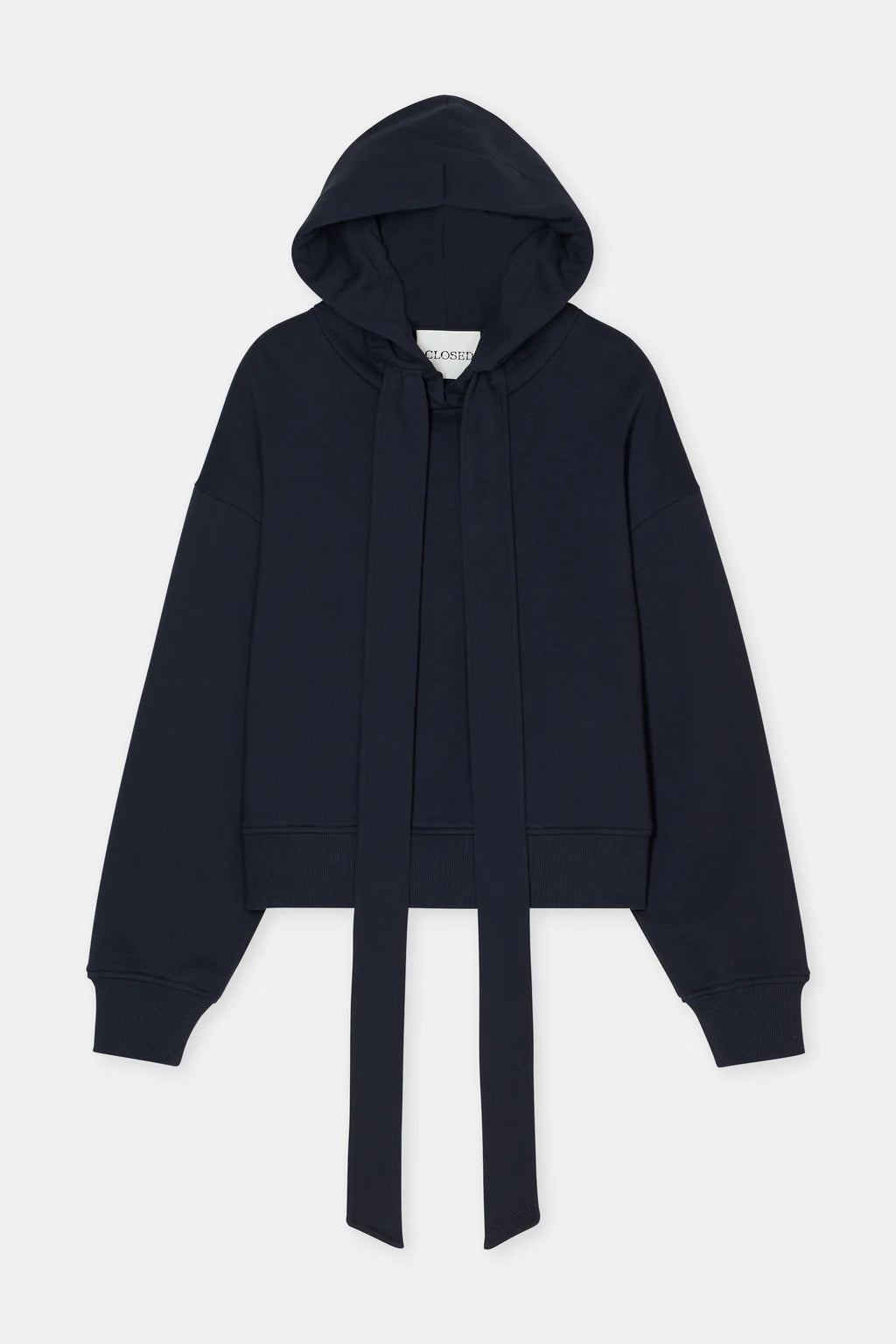 CLOSED BOW TIE HOODIE DARK NIGHT