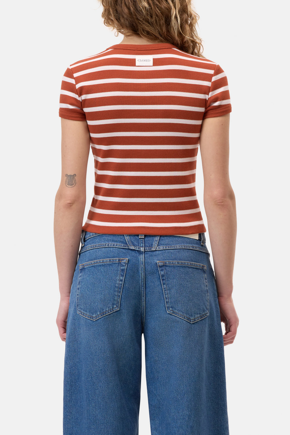 CLOSED RIB STRIPED TEE - S. LABELS