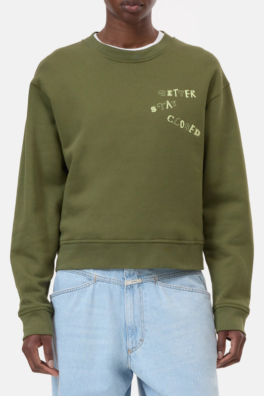 CLOSED SWEATER MET PRINT GREEN