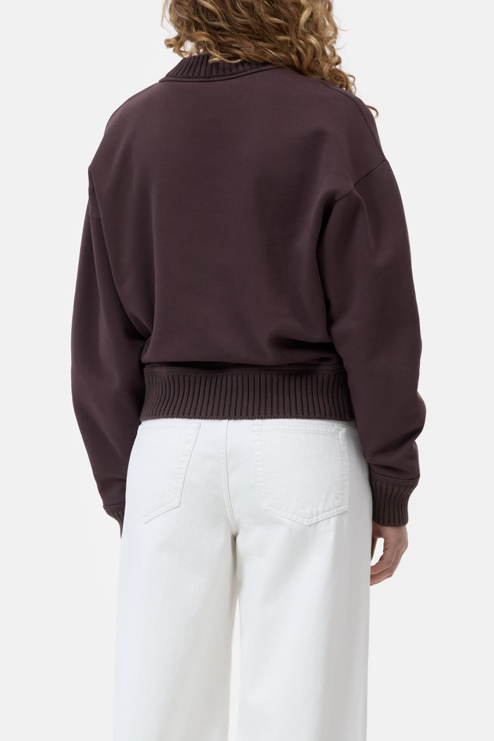 CLOSED KNIT COLLAR SWEATER BROWN