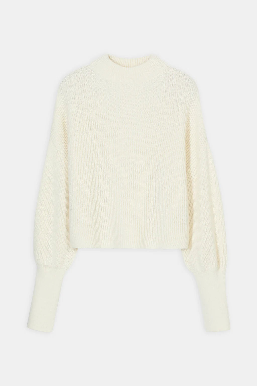 CLOSED FUNNEL NECK ALPACA MIX JUMPER IVORY