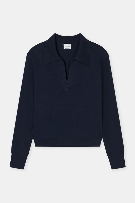 CLOSED POLO LONGSLEEVE D.BLAUW