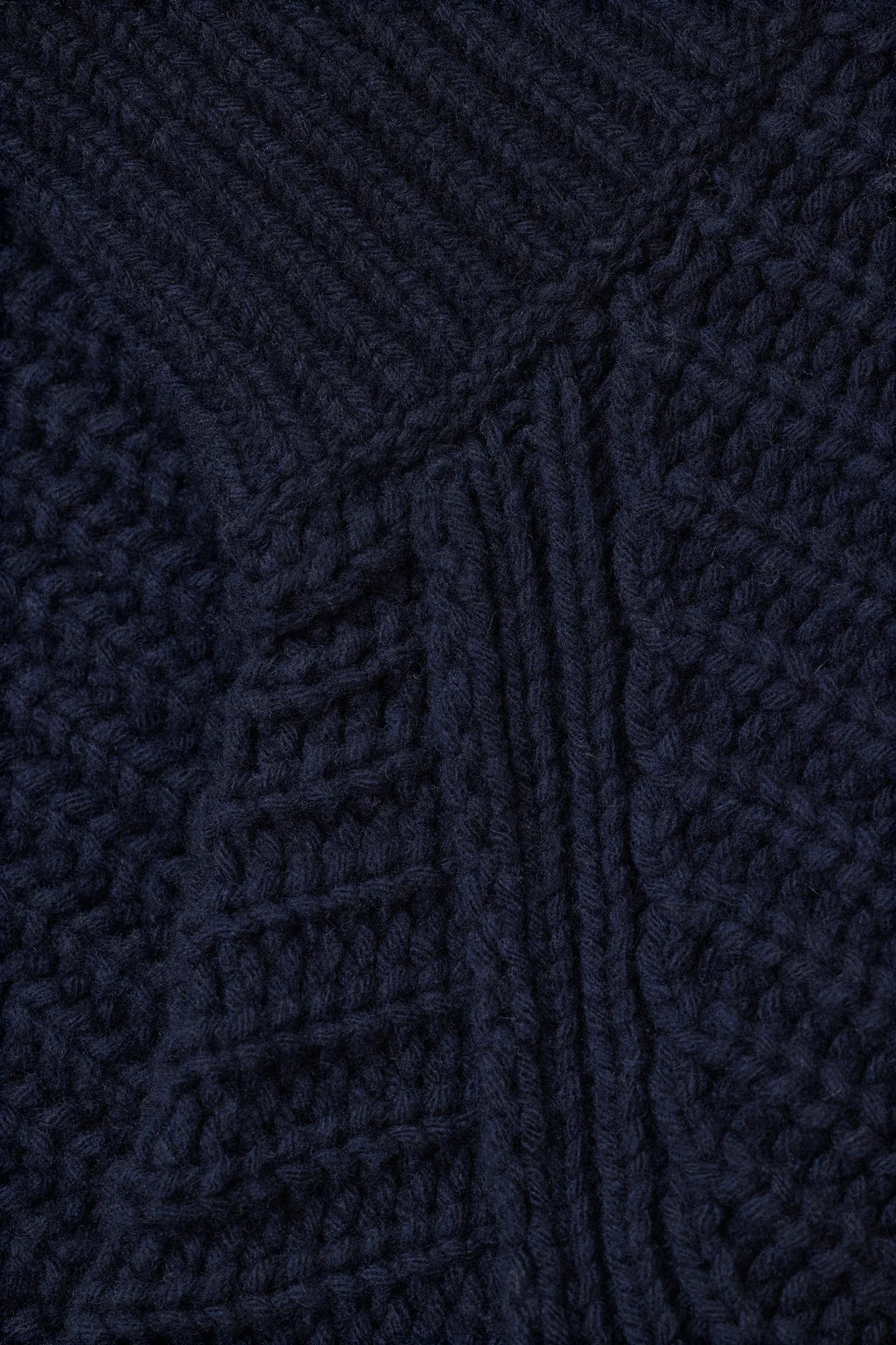 CLOSED WOOL HIGH COLLAR CARDIGAN WITH ZIP DARK NIGHT