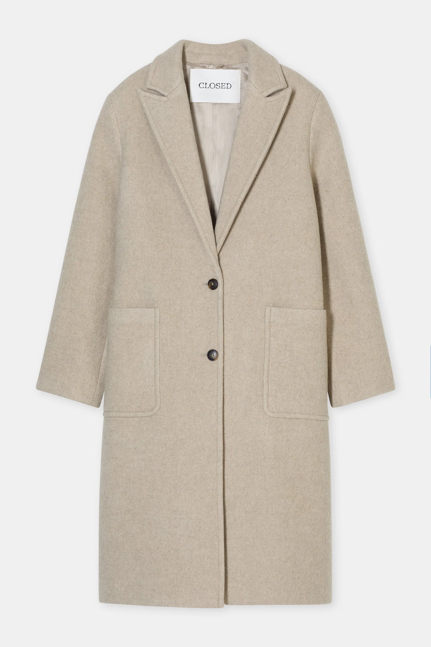 CLOSED KLASSIEKE WOLMIX MANTEL BEIGE