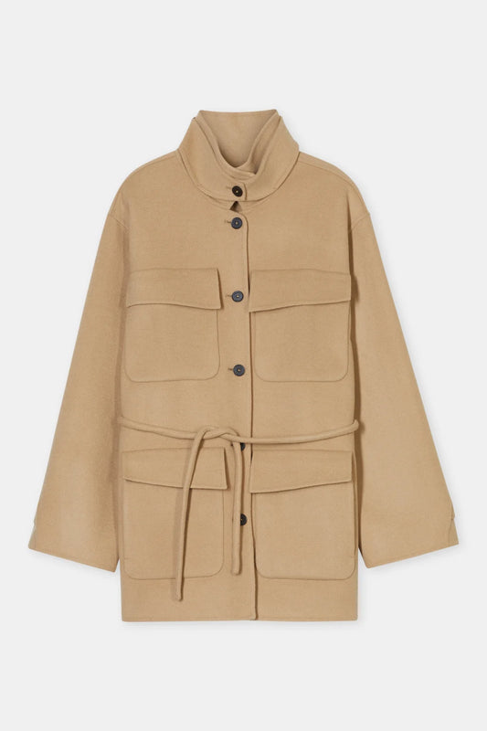 CLOSED WOLLEN PARKA BEIGE
