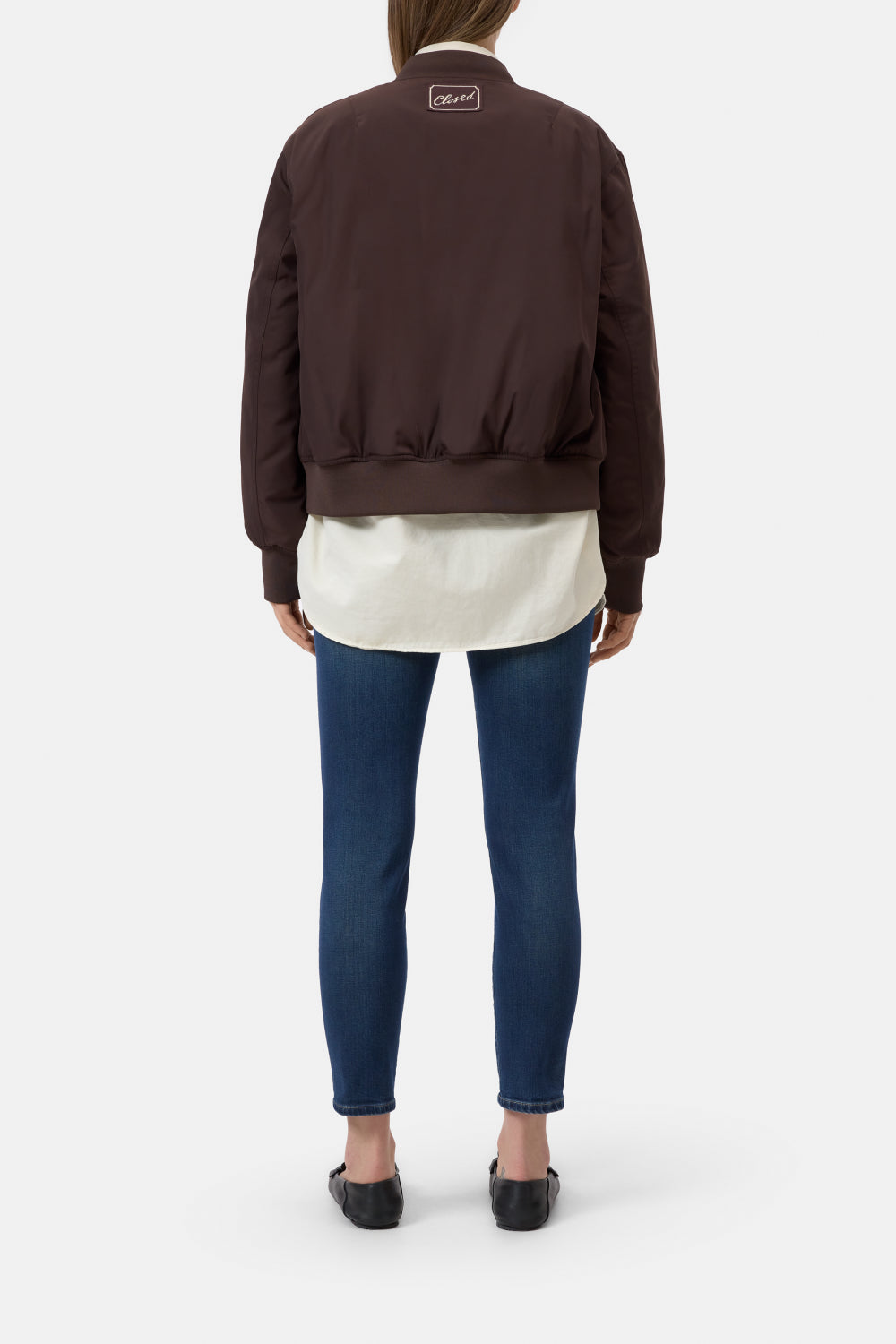 CLOSED BOMBER JACKET MAHAGONY BROWN