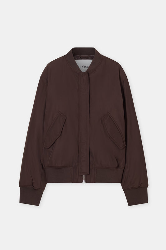 CLOSED BOMBER JACKET MAHAGONY BROWN